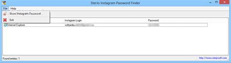 SterJo Facebook Password Finder